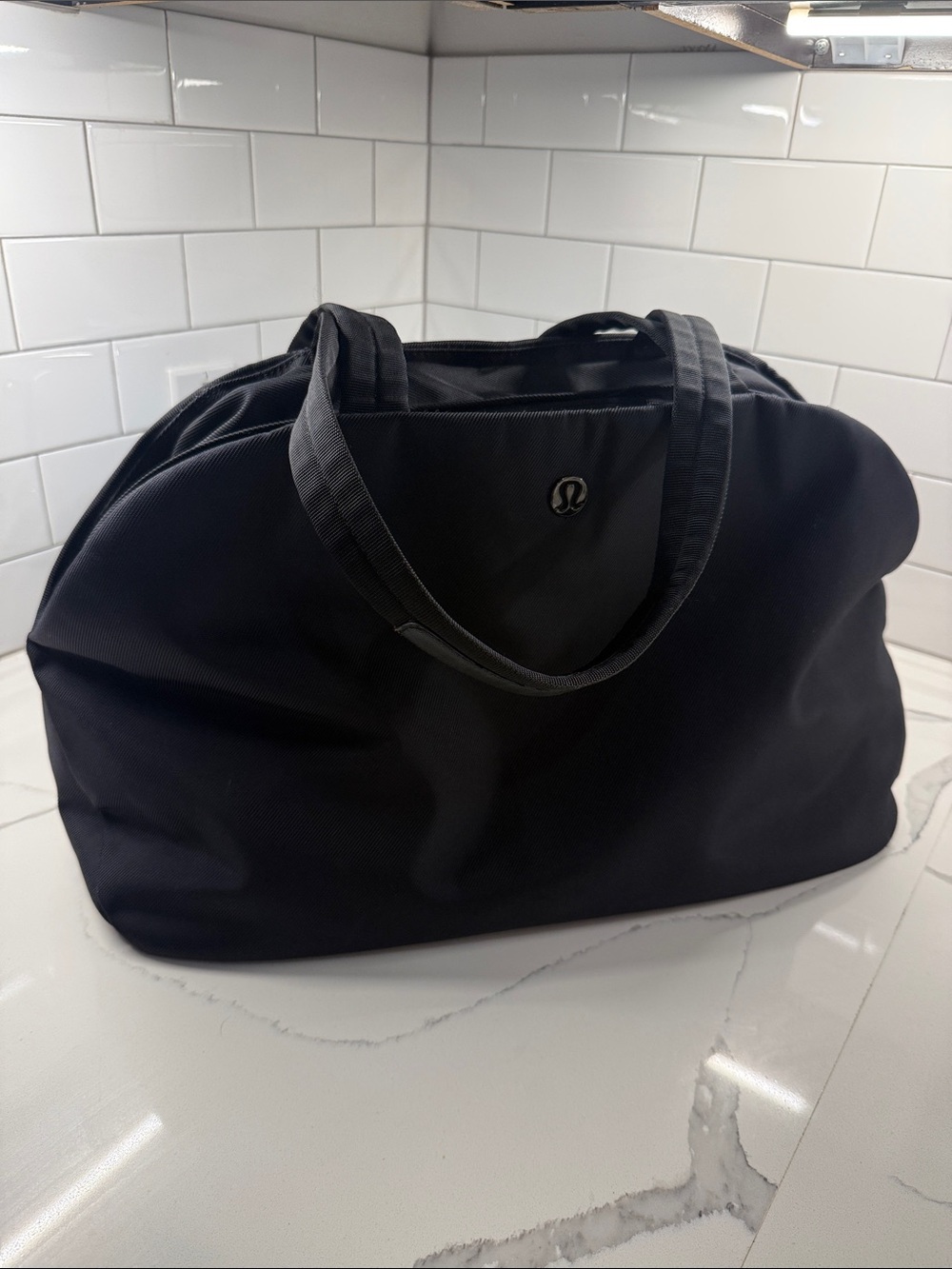 lululemon athletica Black Duffel Tote with Logo